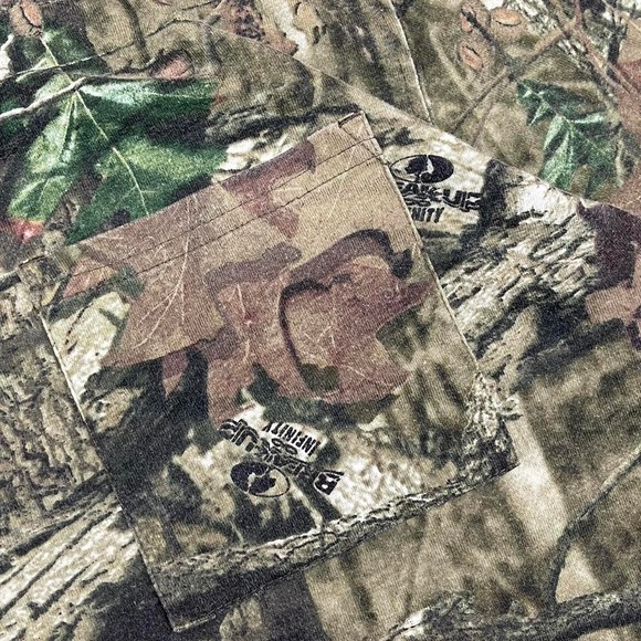 Y2K Camo green and brown long sleeve shirt Size M - Picture 2 of 6